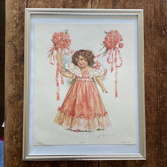 Maud Humphrey Vintage Victorian Framed Art Print First Party 1982 - Picture 11 of 11